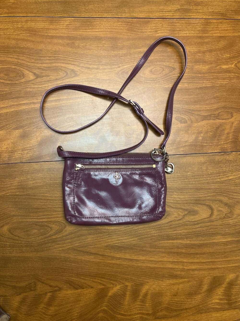 Cole Haan Purple Patent Leather Crossbody Bag Purse